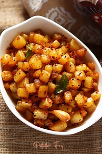 Potato Fry Recipe | Aloo Fry Recipe - Sharmis Passions