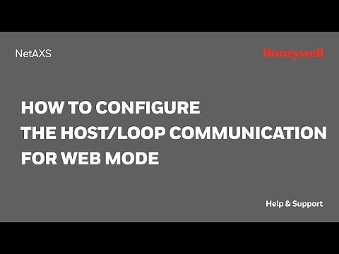 How to Configure the NetAXS-123 Host/ Loop Communication for Web Mode