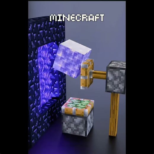 Minecraft vs real life in the Nether 😈💥 #blender #3danimation #gaming