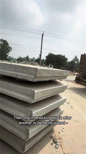Sustainable road construction in interlocking blocks 🧱