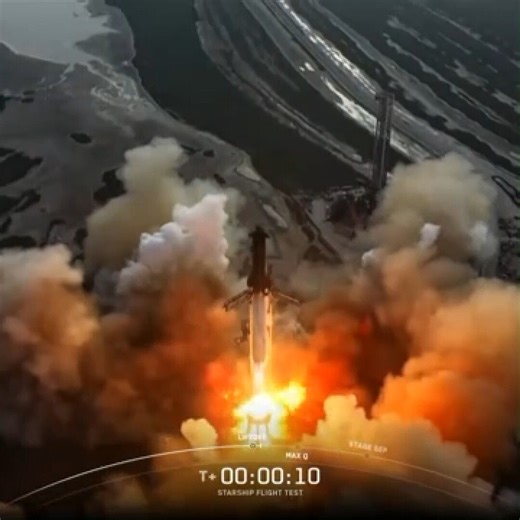 19K views · 159 reactions | SpaceX’s Starship rocket successfully completed its first orbital test flight on Tuesday after three previous failed attempts, before ending in a fiery splashdown in the Indian Ocean. #nocomment | Euronews English | Facebook