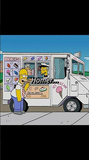Homer became an ice-cream man...😳