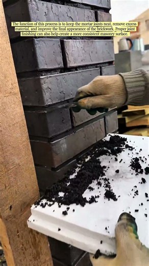 Brick Masonry Finishing: Cleaning and Shaping Mortar Joints.