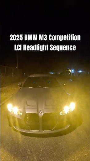 2025 LCI BMW M3 Competition Headlight Sequence ​⁠‪@BMW‬ #bmw #g80m3 #2025bmwm3 #2025m3 #bmwlci #m3