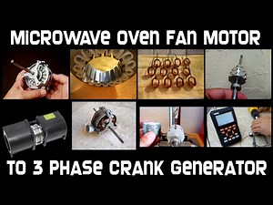 Turn A Microwave Oven Cooling Fan Into Generator!