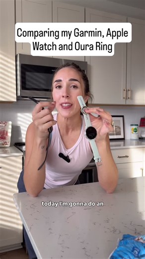 Julie Capozziello | Online Fitness Coach on Instagram: "NOT SPONSORED!!!! Going to type out all this info in my free broadcast channel on IG if you are currently trying to decide which to invest in! 💪🏼 This is the clearest way to understand these three: ✅ Apple Watch is a smartwatch with fitness features ✅Garmin Venu 3S is a fitness watch with smart features ✅ Oura Ring is wellness and recovery focused. Helpful questions to ask yourself when deciding which to purchase: 1. What’s my biggest pri