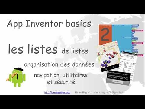 les listes de listes : tuto N2 App Inventor
