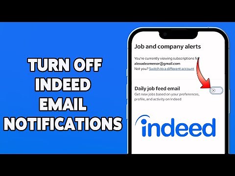 How To Stop Email Notifications From Indeed Job Search Account | Turn Off Indeed Email Notifications
