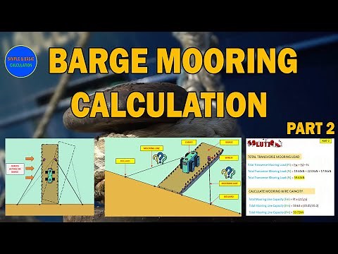 Barge Mooring Calculation and Analysis Part 2 #mooring