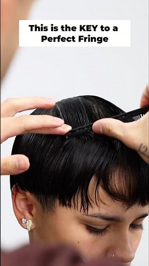 Stop Guessing. Get the Perfect Fringe With This Method‼️ #fadedculture #barber #barbershop
