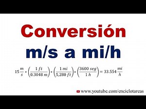 Convertir de m/s a mi/h
