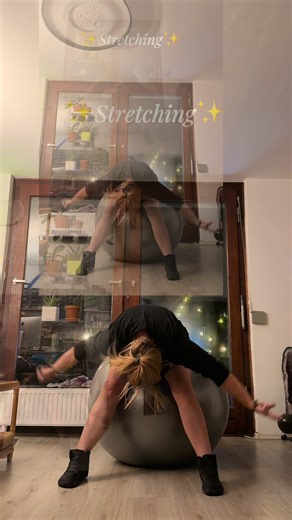#stretching #bodypositivity #bouncingball #bodyworks #gymnastics
