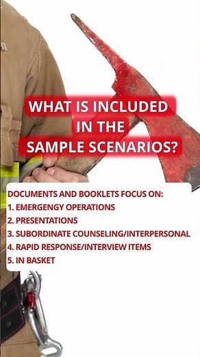 What Is Included In The Fire Assessment Center Prep Sample Scenarios?