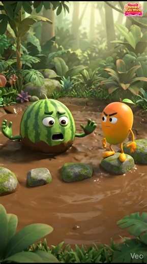 Jungle Race Adventure 🌴 | Mango & Watermelon Teamwork Story | Telugu Animation