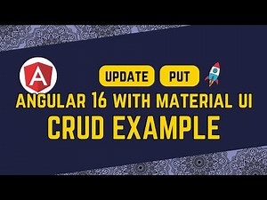 12. Angular 16 CRUD Example Using Material UI Update Operation (Put Request)