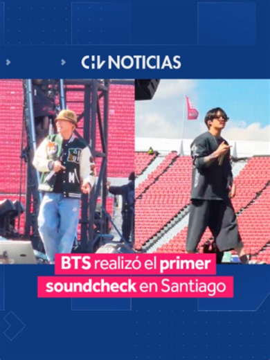 ¡HABLARON ESPAÑOL! 💜 🎤 Hace solo unos momentos, BTS realizó su primer soundcheck en el Estadio Nacional, dando inicio a los preparativos para sus esperados conciertos de esta semana en Chile. 🇨🇱 Uno de los momentos más especiales lo protagonizó V, quien sorprendió a las primeras ARMY que pudieron ver de cerca al grupo al dedicarles unas palabras en español. ¡La emoción ya se siente! 💜 #CHVNoticias #CHVShow #CHVTrends #CHVNacional