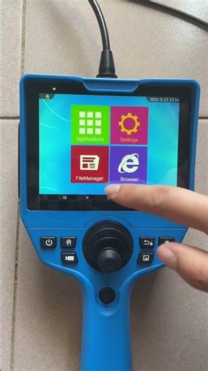 Industrial videoscope with touching screen monitor