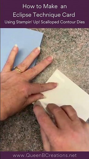 👑 Stampin' Up! Scalloped Contours Eclipse Technique Card