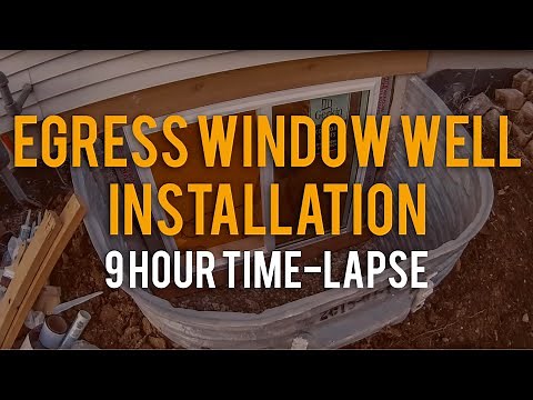 Egress window well installation time-lapse for Zander Solutions