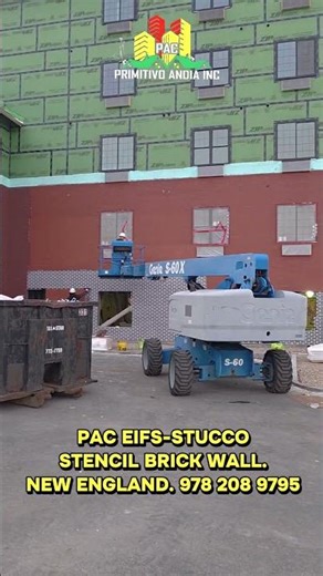 Brick Stencil Texture Over EIFS System