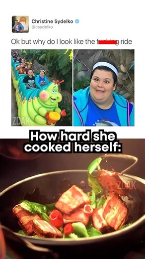 She cooked herself 😭🙏
