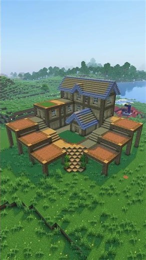 🏡 I Built the Perfect Farm House in Minecraft #minecraft