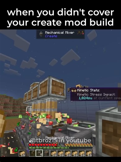 When you didn't cover your Minecraft Create Mod build#minecrafter #minecraftmods #minecraftmemes #minecraftbuilding #minecrafttutorial
