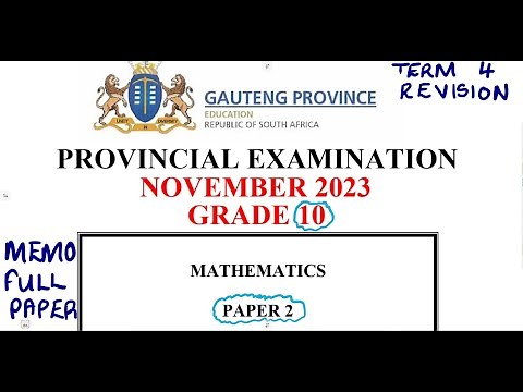 Mathematics Grade 10 November 2023 Paper 2 Term 4 revision 2024 ‪@mathszoneafricanmotives‬