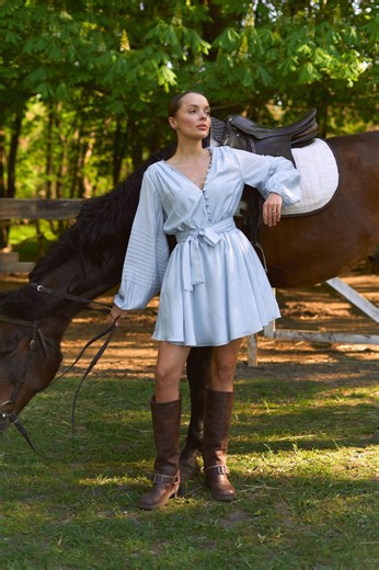 Cotton Open Back Dress With Buttons, Romantic Airy Midi Dress, Lightweight Summer Dress With Belt, Feminine Backless Dress - Etsy