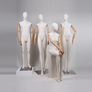 Linen Full Body Mannequin: Wooden Arms, Fiberglass Base - Etsy