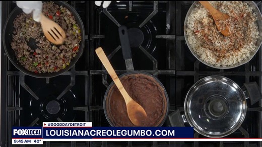Making dirty rice with Louisiana Creole gumbo