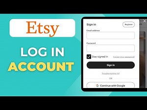 How To Log Into Your Etsy Account