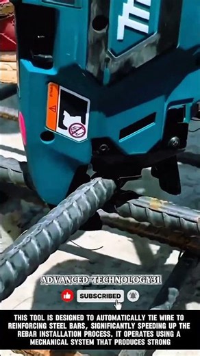 Automatic Rebar Tying Tool Using 0.8 mm Binding Wire !! #shorts #innovation #tools
