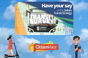 1.2K views |  Book Selkirk Transit for a pick up from your phone. Rent an e-bike or e-scooter to get around. Change the bus stops or frequency of the bus. All this and more can be made possible and this is the last week to have your say on the above mentioned options and more! Take the Transit 2.0 survey today! deadline May 19: https://myselkirk.questionpro.ca/a/TakeSurvey?tt=vkJ9vKL7hcoYNOtsHOCPGA%3D%3D | City of Selkirk | Facebook
