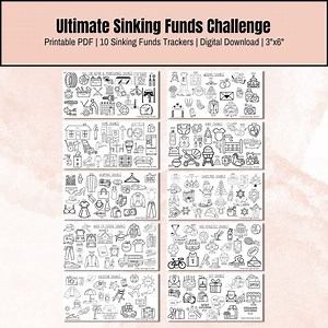 A6 Sinking Funds Tracker Printable: Savings Challenge Bundle (PDF Download) - Etsy