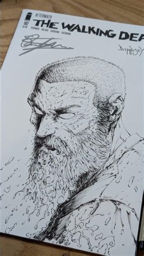 the walking dead sketch cover issue 192