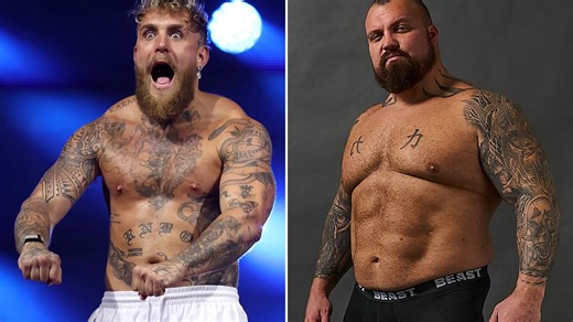 Jake Paul called out by ex-World's Strongest Man despite eight stone difference