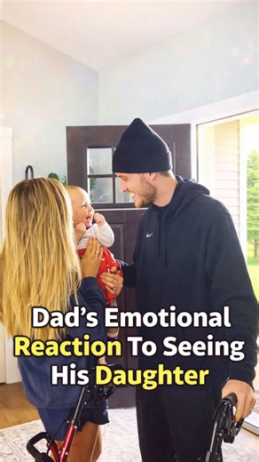 Dad’s emotional reaction to seeing his daughter for the first time