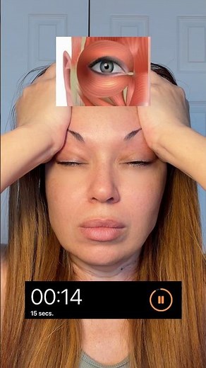 How to lift your eyelids in a few days using this face yoga exercise. #faceexercises #faceyoga