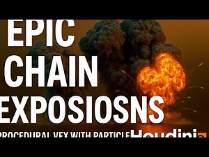 Epic Houdini Chain Explosions | Procedural VFX with Particle Simulation & Smoke Trails