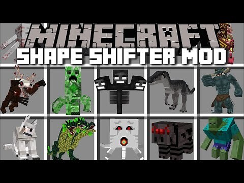 Minecraft SHAPE SHIFTER MOD / MORPH IN TO DANGEROUS BOSSES AND METAMORPH !! Minecraft Mods