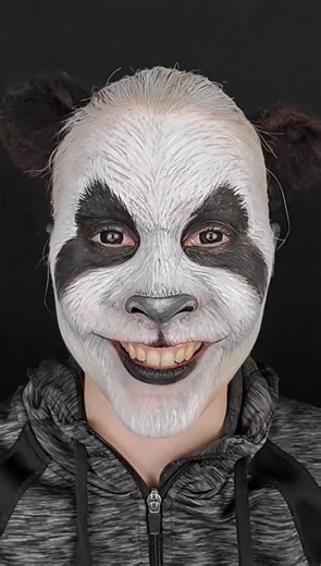 Felt cute, might delete later: Panda bodypaint makeup tutorial