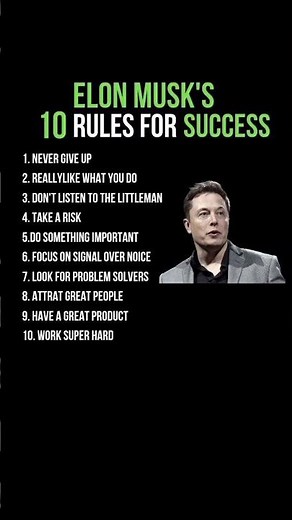 Elon Musk’s top 10 rules for success—powerful
