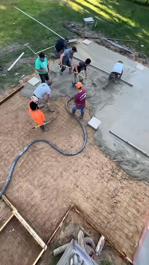 1.1K views · 29 reactions | Behind the scenes of a typical stamp job. They are a bit more costly and labor intensive, but they look  #stampedconcrete #grandrapids #concretedesign #concreteconstruction | UIS Concrete | Facebook