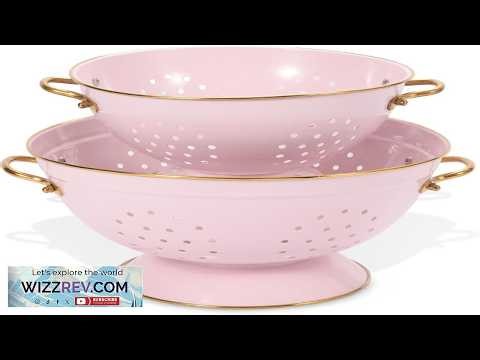 Metal Colander Set of 2 Strainer Basket with Handles 3.5 & 5