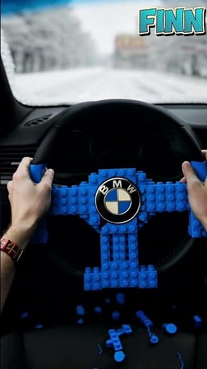 Blue LEGO BMW Steering Wheel Will It Snap Or Steer 😱#bmw #lego