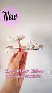 New in ☀️☀️ ☀️☀️☀️ https://www.ittybitty.co.uk/product/itty-bitty-white-macrame-sandals/ #whitesandals #summersandals #childrensshoes #kidsfootwear | Itty Bitty Boutique | Facebook