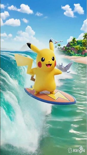 Pikachu Surfing – Cute & Cinematic Pokémon Short