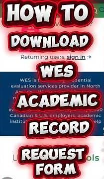 How to download Academic Request Forms #canada #eca #wes #educational #credentials #wesverification