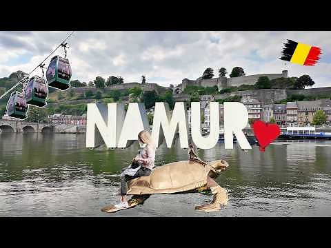 Namur Belgium in 4K, Beautiful City Views, Meuse River Walk & Citadel Cable Lift 2025